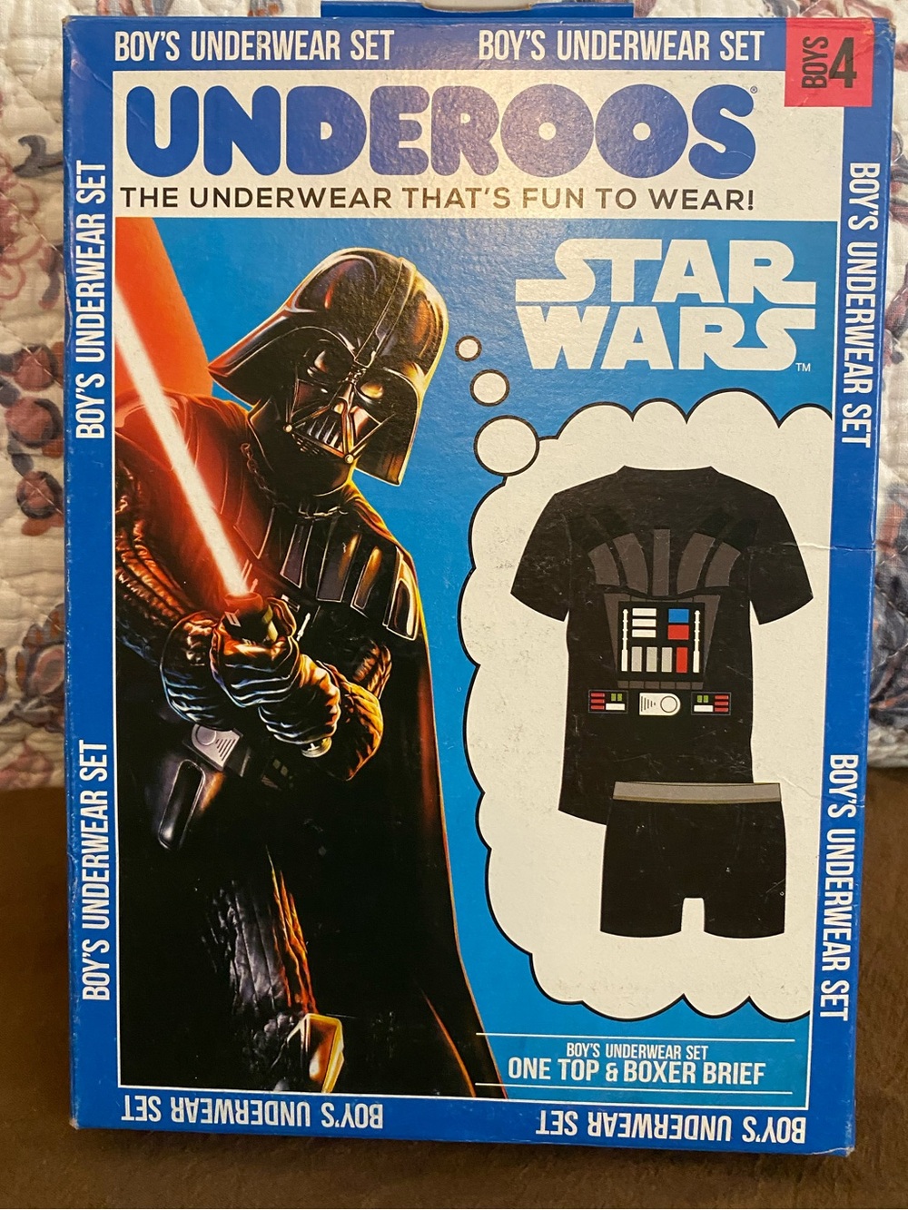 NWT Star Wars Darth Vader Underoos Boys Size 4 Box Set